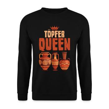 Töpfern - Unisex Pullover - Schwarz - Vorne - Alina (178cm) & Michal (187cm)