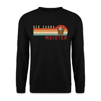 Sauna - Unisex Pullover - Schwarz - Vorne - Alina (178cm) & Michal (187cm)