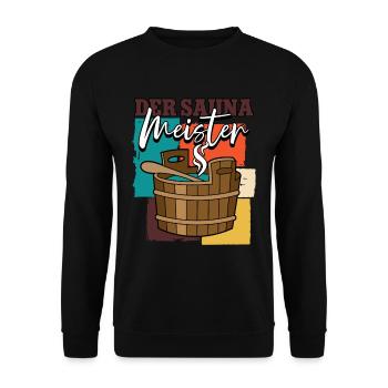 Sauna - Unisex Pullover - Schwarz - Vorne - Alina (178cm) & Michal (187cm)