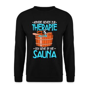 Sauna - Unisex Pullover - Schwarz - Vorne - Alina (178cm) & Michal (187cm)