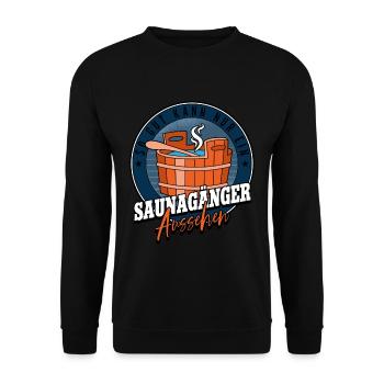 Sauna - Unisex Pullover - Schwarz - Vorne - Alina (178cm) & Michal (187cm)