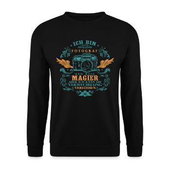 Fotografieren Fotografen - Unisex Pullover - Schwarz - Vorne - Alina (178cm) & Michal (187cm)