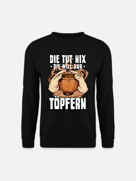 Töpfern - Unisex Pullover - Schwarz