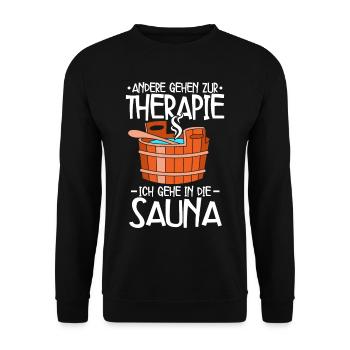 Sauna - Unisex Pullover - Schwarz - Vorne - Alina (178cm) & Michal (187cm)