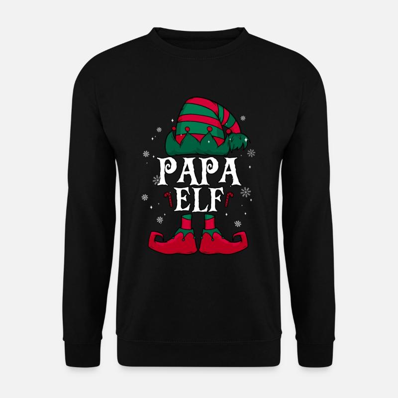 Papa Elf Weihnachten - Unisex Pullover - Schwarz