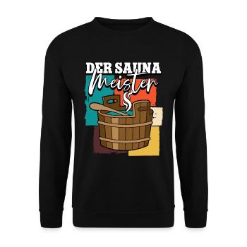 Sauna - Unisex Pullover - Schwarz - Vorne - Alina (178cm) & Michal (187cm)