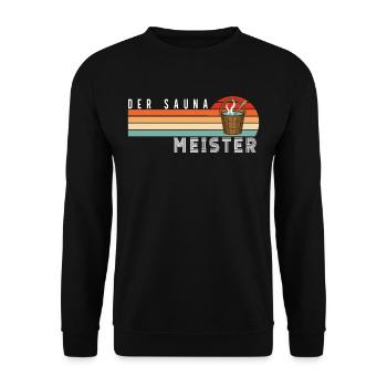 Sauna - Unisex Pullover - Schwarz - Vorne - Alina (178cm) & Michal (187cm)