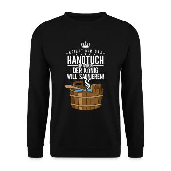 Sauna - Unisex Pullover - Schwarz - Vorne - Alina (178cm) & Michal (187cm)