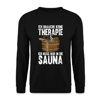Sauna - Unisex Pullover - Schwarz - Vorne - Alina (178cm) & Michal (187cm)