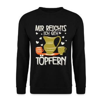 Töpfern - Unisex Pullover - Schwarz - Vorne - Alina (178cm) & Michal (187cm)