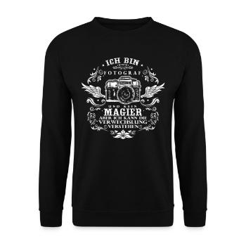 Fotografieren Fotografen - Unisex Pullover - Schwarz - Vorne - Alina (178cm) & Michal (187cm)