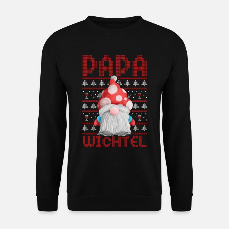 Papa Wichtel Weihnachten - Unisex Pullover - Schwarz