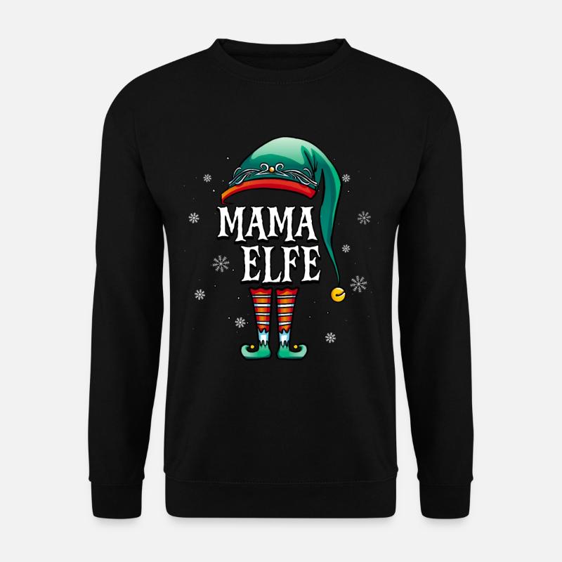 Weihnachten Mama Elf - Unisex Pullover - Schwarz