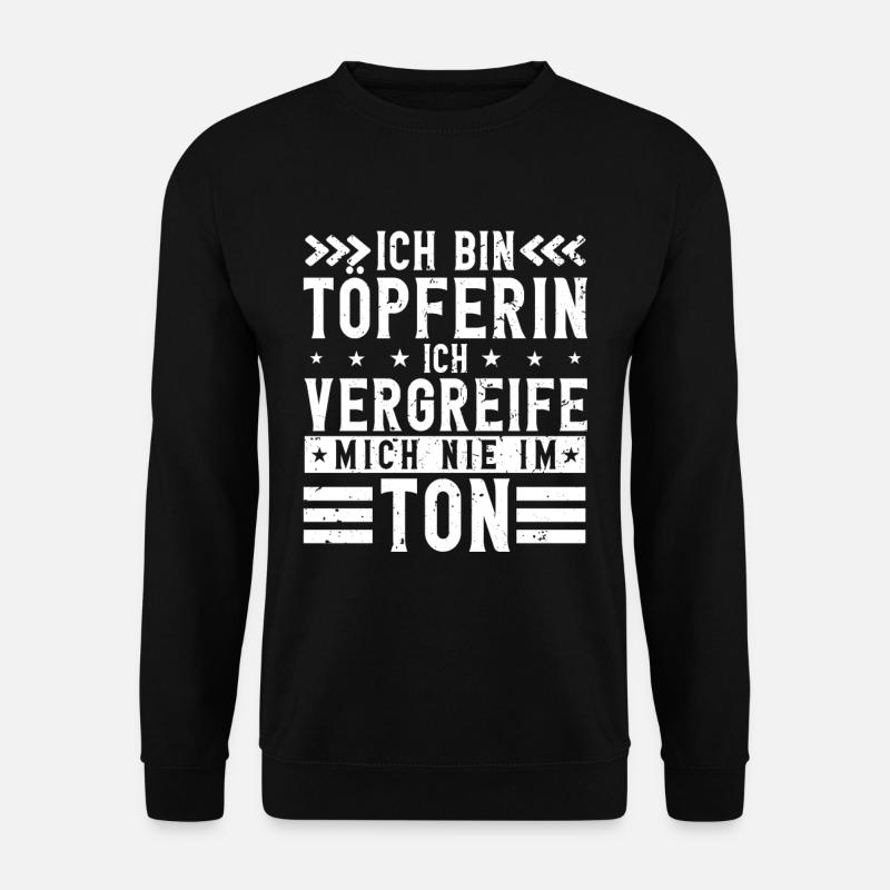 Töpfern - Unisex Pullover - Schwarz