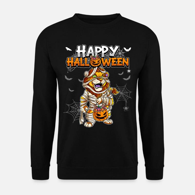 Halloween Löwe Mumie - Unisex Pullover - Schwarz