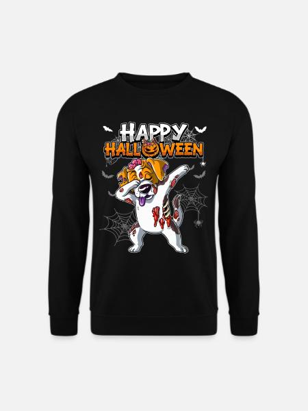 Halloween Hund Zombie - Unisex Pullover - Schwarz