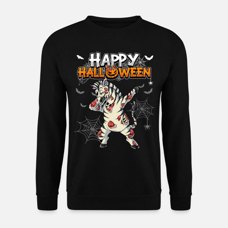 Halloween Zebra Zombie - Unisex Pullover - Schwarz