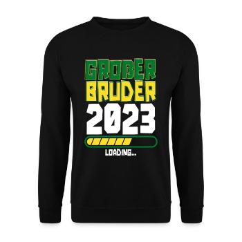 Großer Bruder Loading 2023 - Unisex Pullover - Schwarz - Vorne - Alina (178cm) & Michal (187cm)