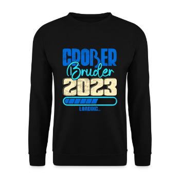 Großer Bruder Loading 2023 - Unisex Pullover - Schwarz - Vorne - Alina (178cm) & Michal (187cm)