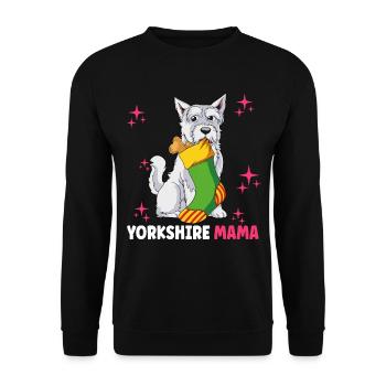 Yorkshire Mama - Unisex Pullover - Schwarz - Vorne - Alina (178cm) & Michal (187cm)