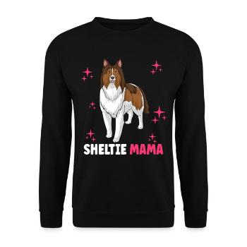 Sheltie Mama - Unisex Pullover - Schwarz - Vorne - Alina (178cm) & Michal (187cm)