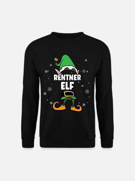 Rentner Elf Partnerlook Weihnachten - Unisex Pullover - Schwarz