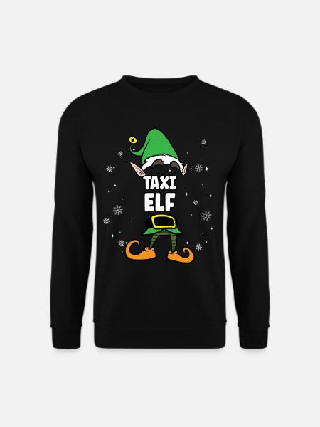 Taxi Elf Partnerlook Weihnachten - Unisex Pullover - Schwarz