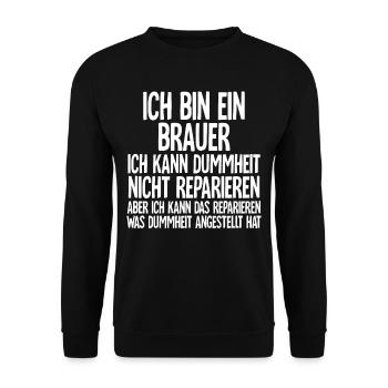 Brauer - Unisex Pullover - Schwarz - Vorne - Alina (178cm) & Michal (187cm)