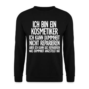 Kosmetiker - Unisex Pullover - Schwarz - Vorne - Alina (178cm) & Michal (187cm)