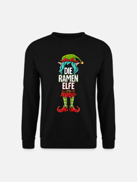 Ramen Elfe Partnerlook Weihnachten - Unisex Pullover - Schwarz