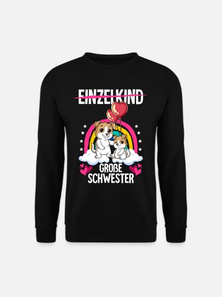 Ich werde Große Schwester Hunde - Unisex Pullover - Schwarz