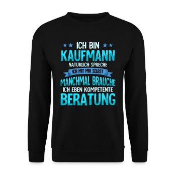 Kaufmann - Unisex Pullover - Schwarz - Vorne - Alina (178cm) & Michal (187cm)