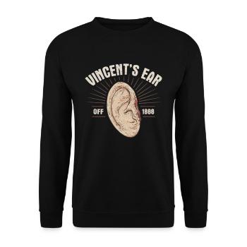 Amateurs d’art Van Gogh Ohr - Sweat-shirt Unisexe - noir - Devant - Alina (178cm) & Michal (187cm)