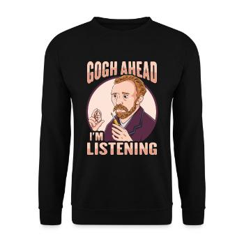 Van Gogh Art Lovers - Unisex Sweatshirt - black - Front - Alina (178cm) & Michal (187cm)