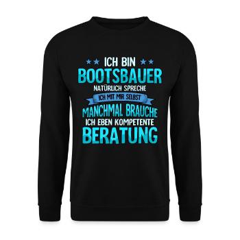 Bootsbauer - Unisex Pullover - Schwarz - Vorne - Alina (178cm) & Michal (187cm)