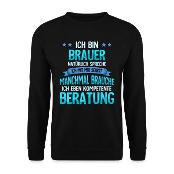 Brauer - Unisex Pullover - Schwarz - Vorne - Alina (178cm) & Michal (187cm)