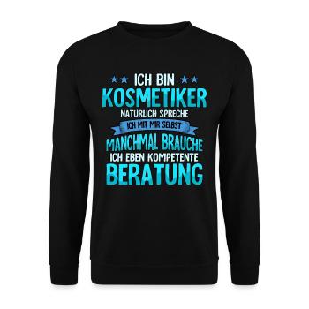 Kosmetiker - Unisex Pullover - Schwarz - Vorne - Alina (178cm) & Michal (187cm)