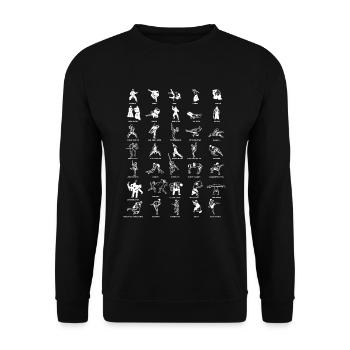 Alle Kampfsportarten Outfit für Martial Arts Kämpf - Unisex Pullover - Schwarz - Vorne - Alina (178cm) & Michal (187cm)