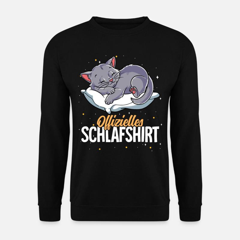 Offizielles Schlafshirt Katze - Unisex Pullover - Schwarz