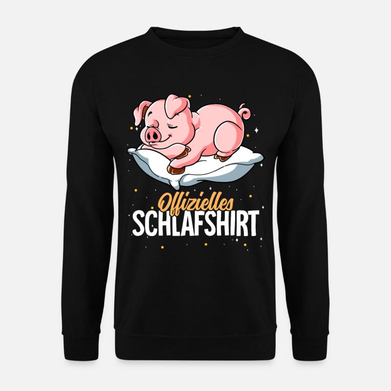 Offizielles Schlafshirt Schwein - Unisex Pullover - Schwarz