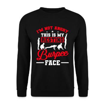Burpees - Unisex Sweatshirt - black - Front - Alina (178cm) & Michal (187cm)