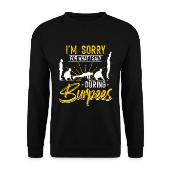 Burpees - Sweat-shirt Unisexe - noir - Devant - Alina (178cm) & Michal (187cm)