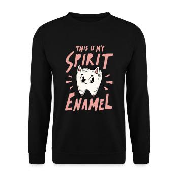 Tooth enamel dental technician - Unisex Sweatshirt - black - Front - Alina (178cm) & Michal (187cm)