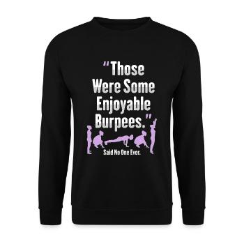 Burpees Girl Design for Aerobic Woman - Unisex Sweatshirt - black - Front - Alina (178cm) & Michal (187cm)