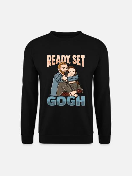 Van Gogh Kunst Mona Lisa - Unisex Pullover - Schwarz