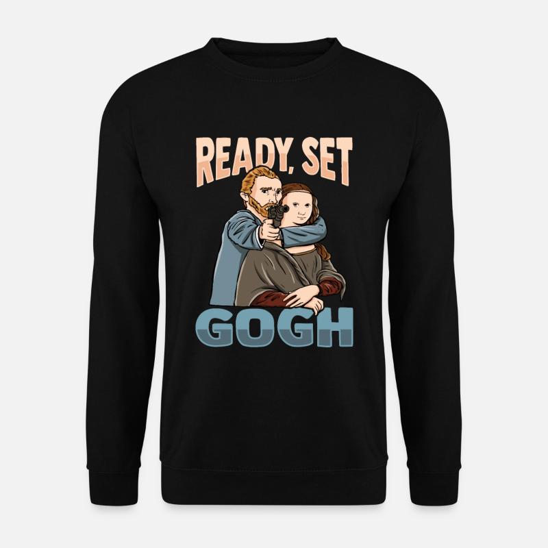 Van Gogh Kunst Mona Lisa - Unisex Pullover - Schwarz