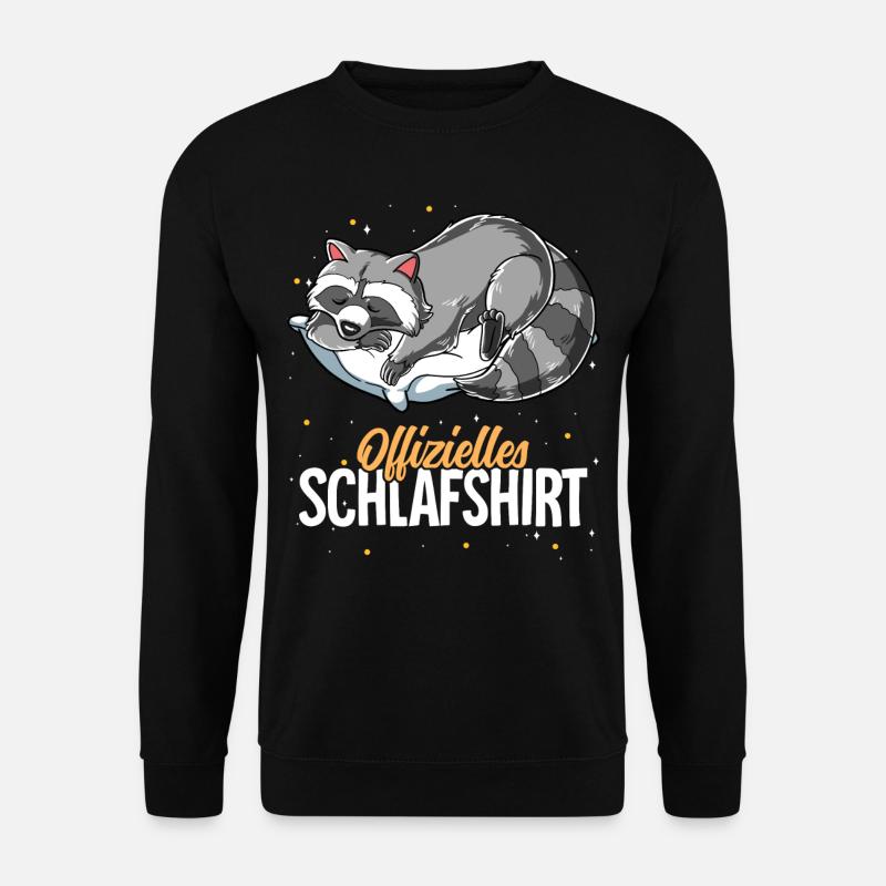 Offizielles Schlafshirt Waschbär - Unisex Pullover - Schwarz