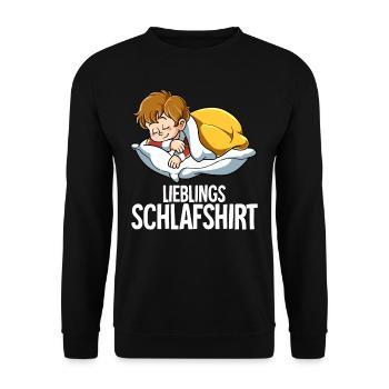 Lieblings Schlafshirt Junge - Unisex Pullover - Schwarz - Vorne - Alina (178cm) & Michal (187cm)