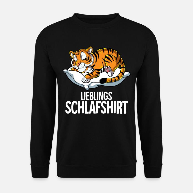 Lieblings Schlafshirt Tiger - Unisex Pullover - Schwarz