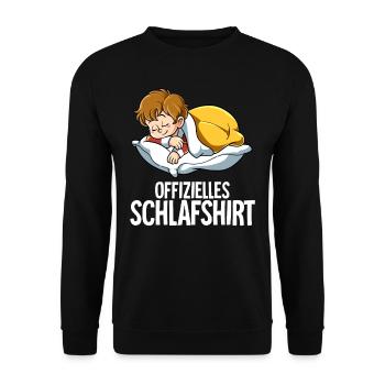 Offizielles Schlafshirt Junge - Unisex Pullover - Schwarz - Vorne - Alina (178cm) & Michal (187cm)